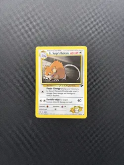 Pokemon Card Gym Challenge Lt. Surge's Raticate 53/132 WOTC NM! - Image 2