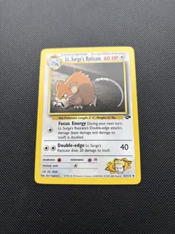 Pokemon Card Gym Challenge Lt. Surge's Raticate 53/132 WOTC NM! - Image 3