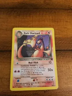 DARK CHARIZARD 4/82 Holo Rare Team Rocket Unlimited Pokemon Card Played - Image 1