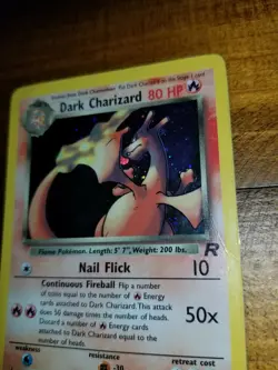 DARK CHARIZARD 4/82 Holo Rare Team Rocket Unlimited Pokemon Card Played - Image 4