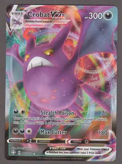 Crobat VMAX 045/072 Shining Fates Ultra Rare Holo Foil Pokemon Card NM - Image 1