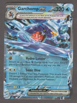Garchomp ex 038/182 Paradox Rift Double Rare Tera Water Pokemon Card NM - Image 1