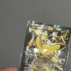 HP Pokemon Pikachu EX XY124 Black Star Promo 2016 Holo Card Small Crease See Pic - Image 2