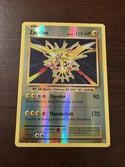 Pokemon TCG Zapdos Reverse Holo Rare Card 42/108 XY Evolutions LP - Image 1