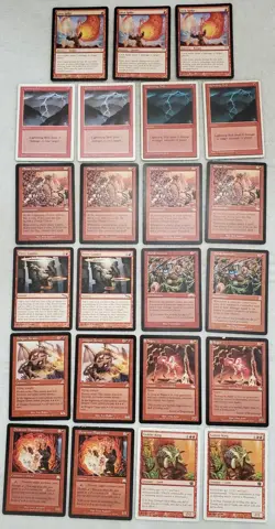 23 Vintage Red MTG Cards Lot - 8 Rare - 8 Uncommon - Magic The Gathering - Image 1
