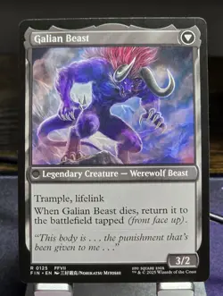 MTG - Vincent Valentine / Galian Beast (0125) Rare - FINAL FANTASY (FIN) - Image 2