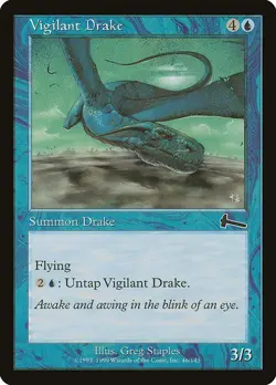 Vigilant Drake 1x FOIL MTG ULG Urza's Legacy Common Vintage MINT blue - Image 1
