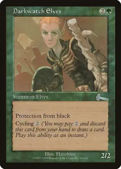 Darkwatch Elves 1x FOIL MTG ULG Urza's Legacy Uncommon Vintage MINT green - Image 1
