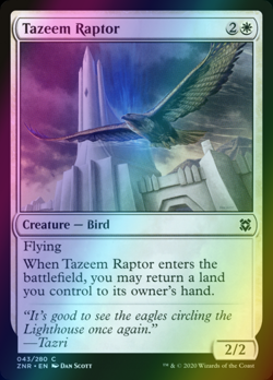 x1 Tazeem Raptor ZNR MTG 43/280 FOIL COMMON M/NM 1x - Image 1