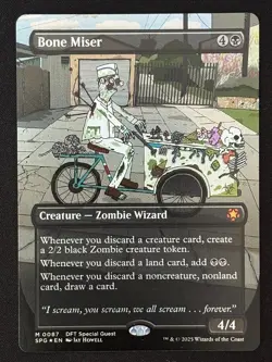 1x MTG Bone Miser (Borderless, Foil) - Special Guests (SPG) (DFT) #87 - Magic - Image 1