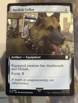BASILISK COLLAR, 0480 Borderless Non-Foil - MTG: Fallout (PIP) NM/M - Image 1