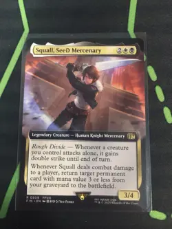 MTG Magic The Gathering Squall, SeeD Mercenary FIN Rare Ext Art Final Fantasy - Image 1