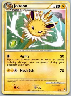 Pokemon card - Jolteon - Call of Legends 45/95 - LP - Image 1