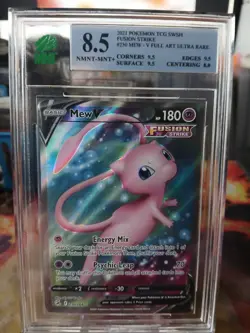 Mew V 250/264 Fusion Strike Full Art Pokemon MNT 8.5 NM-MT+ - Image 1