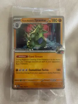 Team Rocket’s Tyranitar 096/182 Promo Pokemon Center Stamp Sealed - Image 1
