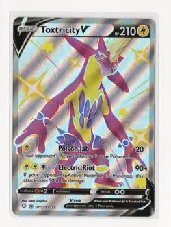 Pokemon TCG Toxtricity V Shining Fates SV112/SV122 Holo Shiny Holo Rare NM - Image 1