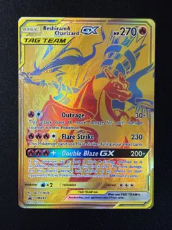 Pokemon Reshiram & Charizard GX SM Promos SM247 NM - Image 1