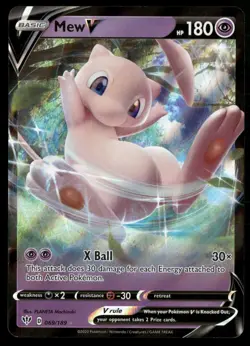 Mew V Ultra Rare SWSH03: Darkness Ablaze 069/189 NM Pokemon TCG - Image 1