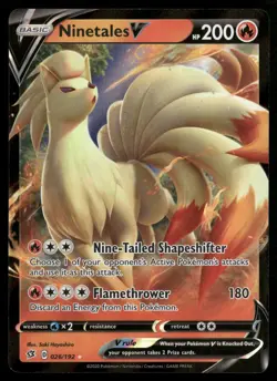 Ninetales V 026/192 SWSH02: Rebel Clash Pokemon TCG - Image 1
