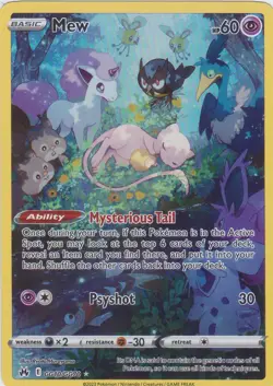Mew Full Art 2023 Pokemon Crown Zenith: Galarian Gallery GG10/GG70 NM - Image 1