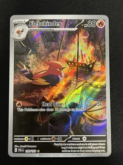Pokemon Paldea Evolved Illustration Rare Fletchinder 199/193 NM SHIPS FAST - Image 1