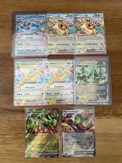 Pokemon TCG Prismatic Evolution Double Rare Lot (8) Glaceon EX, Iron Thorns EX - Image 1