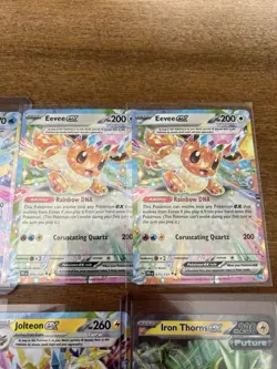 Pokemon TCG Prismatic Evolution Double Rare Lot (8) Glaceon EX, Iron Thorns EX - Image 3