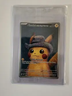 Pokemon - 2 x Pikachu with Grey Felt Hat X VAN GOGH PIKACHU Promo SVP085 SEALED - Image 2