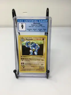 Machoke 34/102 Base Set 1st Edition Shadowless Pokemon 1999 CGC 9 - Image 1