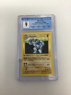 Machoke 34/102 Base Set 1st Edition Shadowless Pokemon 1999 CGC 9 - Image 2