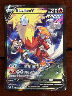 Pokemon Silver Tempest Blaziken V TG14/TG30 Trainer Gallery LP - Image 1