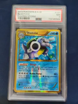PSA 7 Pokemon Black & White Plasma Storm Holo Secret Rare Blastoise 137/135 - Image 1