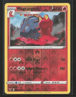 Magcargo #028/185 SWSH04: Vivid Voltage Reverse Holo Pokemon TCG - Image 1