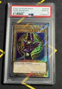 2024 YU-GI-OH! QUARTER CENTURY BONANZA 1ST EDITION #EN080 DARK MAGICIAN PSA 10 - Image 1