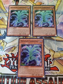 Yugioh - Predaplant Sarraceniant FUEN-EN001 NM 1st ed Super Rare x3 - Image 1