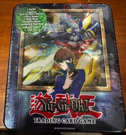 Rare! YUGIOH 2003 Kaiba XYZ Dragon Canon Collectors Tin SEALED w/ booster packs - Image 1