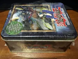 Rare! YUGIOH 2003 Kaiba XYZ Dragon Canon Collectors Tin SEALED w/ booster packs - Image 4