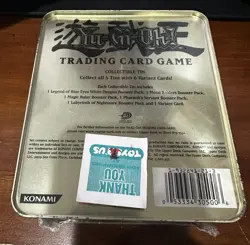 Rare! YUGIOH 2003 Kaiba XYZ Dragon Canon Collectors Tin SEALED w/ booster packs - Image 5