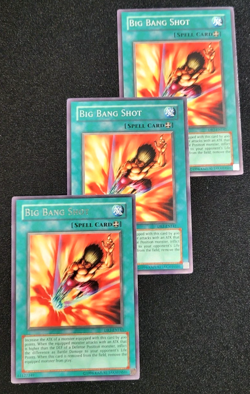 YuGiOh TCG 3 X Big Bang Shot - Rare - Unlimited - DR1-EN141 - Near Mint NM - Image 1
