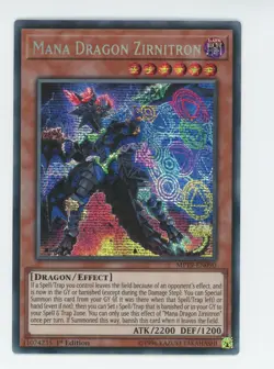 Yugioh Mana Dragon Zirnitron MP19-EN090 Secret Rare Nr Mint 1st - Image 1