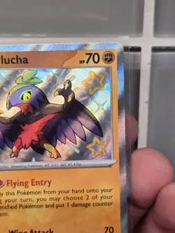 Pokemon TCG Hawlucha Baby Shiny Holo Rare Card Paldean Fates 175/091 NM - Image 3