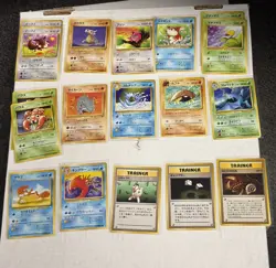 60+ Japanese Pokemon Vintage Card Lot Old Back Base Fossil Rocket Gym Jungle - Image 3