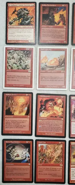 27 Vintage Red MTG Cards Lot - 20 Rare - 6 Uncommon - Magic The Gathering - Image 2