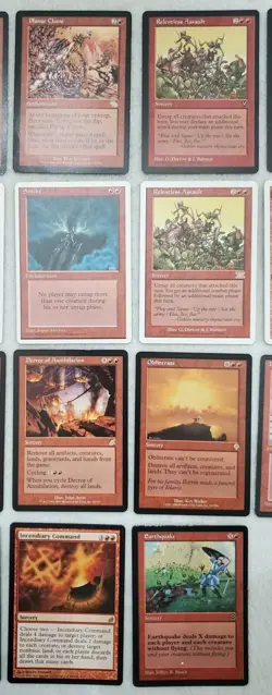 27 Vintage Red MTG Cards Lot - 20 Rare - 6 Uncommon - Magic The Gathering - Image 4