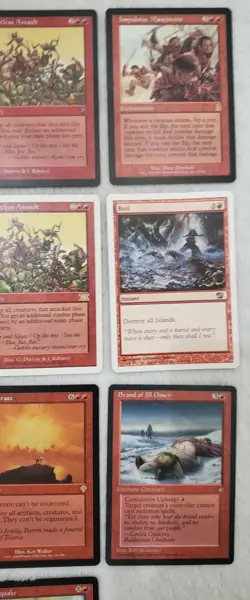 27 Vintage Red MTG Cards Lot - 20 Rare - 6 Uncommon - Magic The Gathering - Image 5