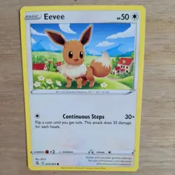 EEVEE 205/264 POKEMON CARD (FUSION STRIKE SET) - Image 1