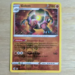 GOLEM 137/264 POKEMON CARD (FUSION STRIKE SET) REVERSE HOLO - Image 2
