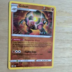 GOLEM 137/264 POKEMON CARD (FUSION STRIKE SET) REVERSE HOLO - Image 3