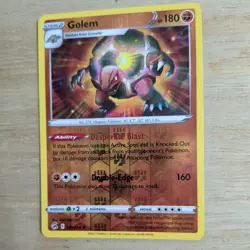 GOLEM 137/264 POKEMON CARD (FUSION STRIKE SET) REVERSE HOLO - Image 4