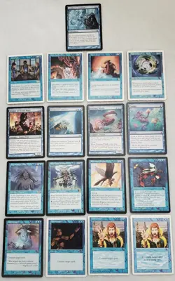 17 Blue MTG Cards Lot NM/LP - Magic The Gathering - Rare - Uncommon Vintage - Image 1